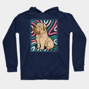 Colorful and Cute Shar Pei Puppy EG Hoodie